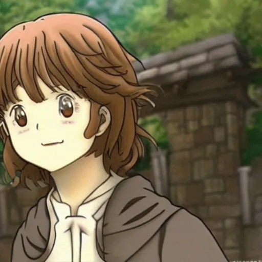 Prompt: peregrin took in an anime world, incredibly detailed, ultra realistic