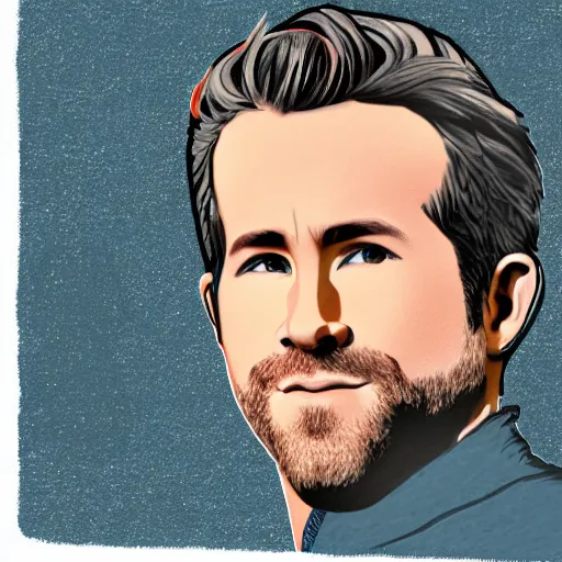 Prompt: drawing of ryan reynolds in ms paint, crude drawing