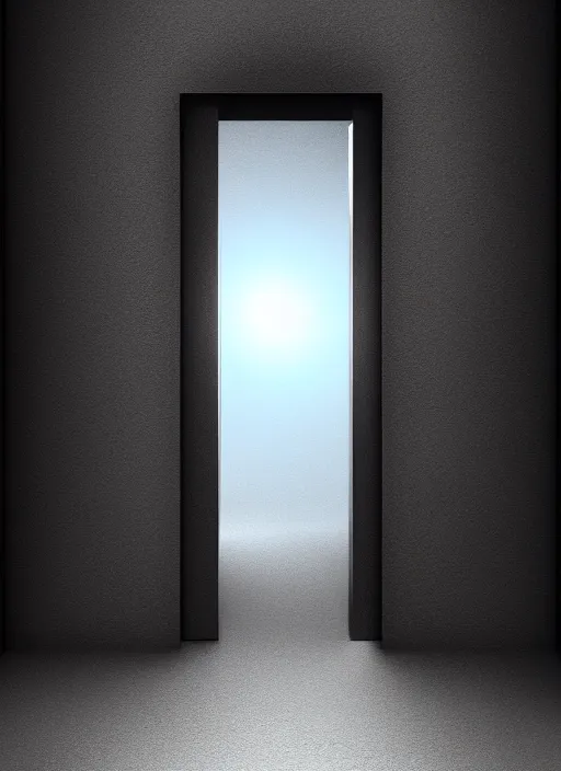 Image similar to a door leading into the void, digital art, trending on artstation