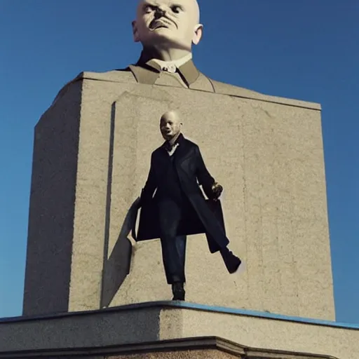 Image similar to a crowd of people with ukrainian flags bring down statue of vladimir lenin, photorealistic, highly detailed, artstation, smooth, sharp focus, art by michael whelan, artgerm, greg rutkowski and alphonse mucha