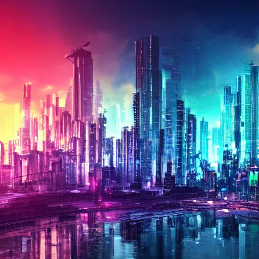Prompt: a dreamcore city aesthetic. 8k resolution, beautiful, trending on art station