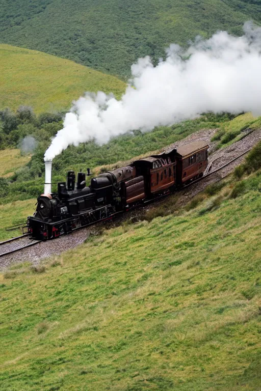 Image similar to Steam locomotive on the hill