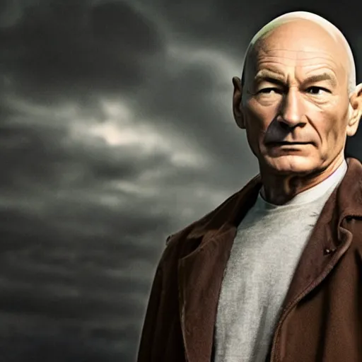 Prompt: doctor who played by Patrick Stewart, cinematic photo