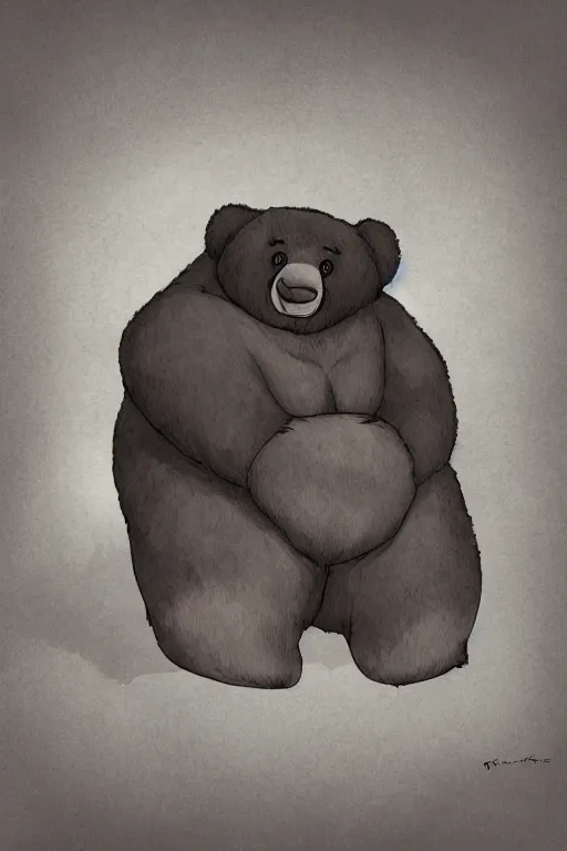 Prompt: bear sumo wrestler photograph, fursona, anthro, detailed fur, makoto shinkai