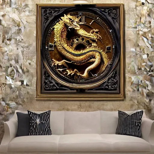 Prompt: clockwork dragon. baroque period, renaissance masterpiece n - 6