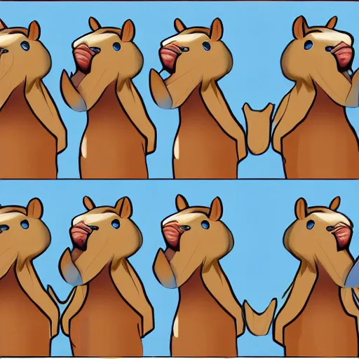 Image similar to anthropomorphic capybara, detailed, furaffinity