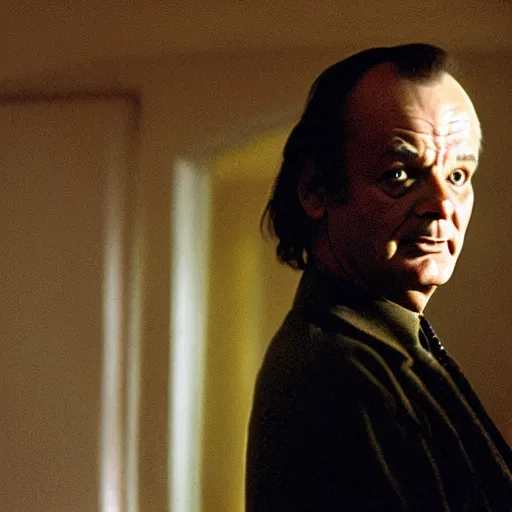 Image similar to bill murray plays jack torrance in the shining, movie still, promotional shot