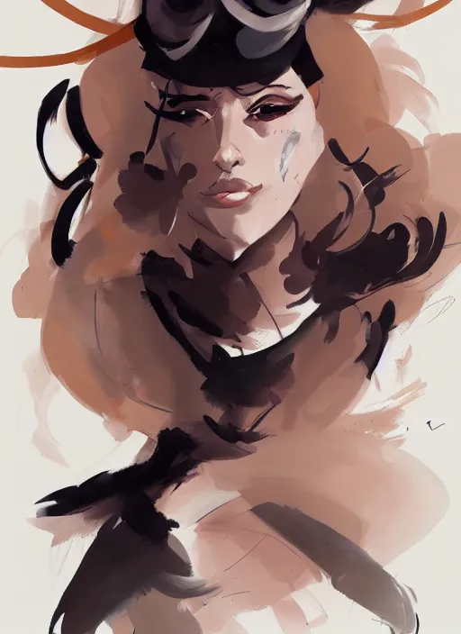 Image similar to a portrait of a lady by greg tocchini