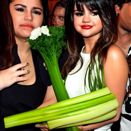 Image similar to selena gomez as celery