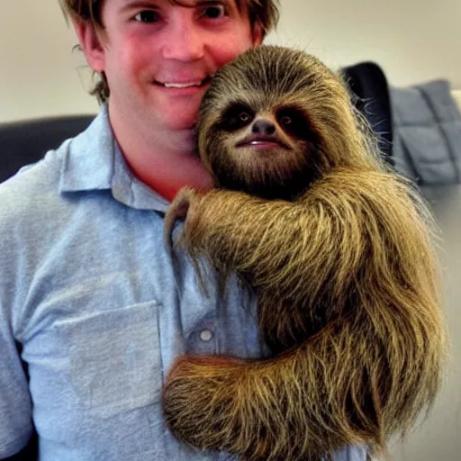 Prompt: Chewbacca holding baby sloth