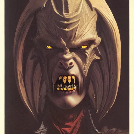 Prompt: head and shoulders vogue photo portrait of a male vampire, d & d, fantasy, greg rutkowski, frank frazetta, alexandre chaudret, boris vallejo, michael whelan, miro petrov, hr giger, magali villeneuve, donato giancola