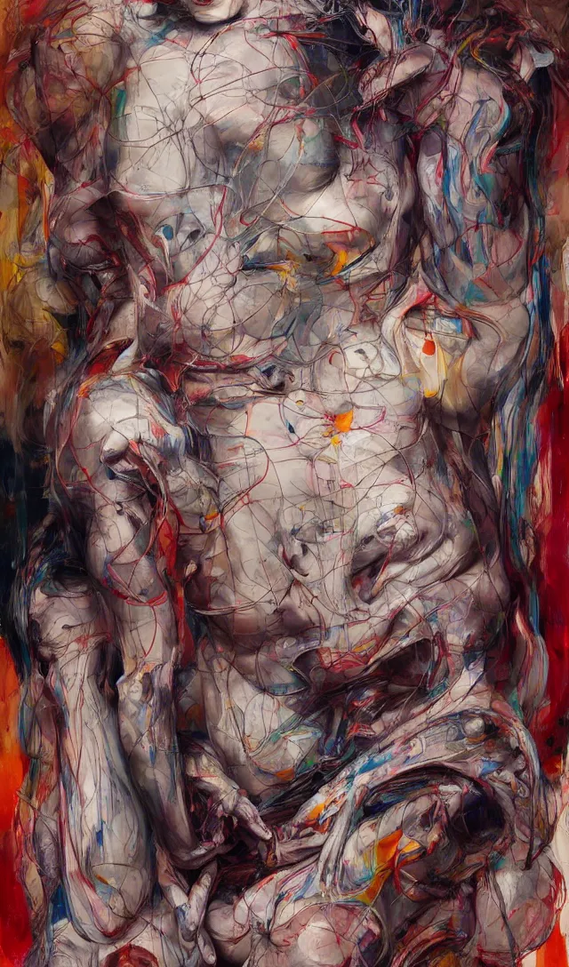 Prompt: it is only with the heart that one can see rightly ; what is essential is invisible to the eye. full body by jenny saville, scifi, neo - gothic, intricate, rich deep colors. part by james jean, part by adrian ghenie and gerhard richter.