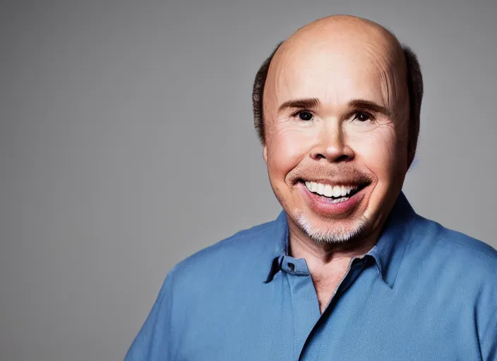 Prompt: studio portrait photo still of 3 5 year old clint howard!!!!!!!! at age 3 5 3 5 years old 3 5 years of age!!!!!!! surrounded by frogs, 8 k, 8 5 mm f 1. 8, studio lighting, rim light, right side key light
