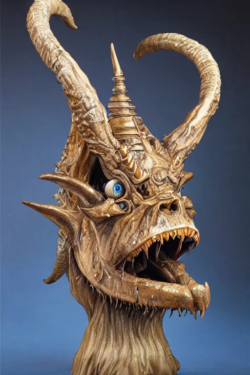 Image similar to sideview waist up portrait of anglerfish baphomet made with porcelain by jeff easley and peter elson, beautiful eyes and face, symmetry face, galaxy, gothic, surreal, dread, highly detailed, intricate complexity, epic composition, magical atmosphere, masterpiece, award winning, trending on artstation