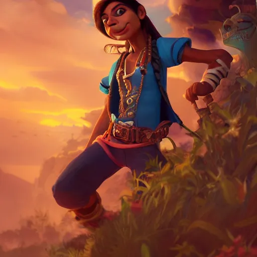 Image similar to coco bandicoot, posing heroically, heavenly, full body close-up shot, elegant, realistic character concept, high fantasy, light atmosphere, golden ratio, cinematic lighting, hyperdetailed, high resolution, insanely detailed and intricate, artstation, Marc Simonetti, Greg Rutkowski, octane render, 8k