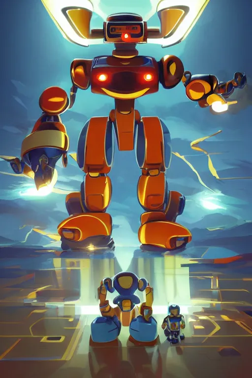 Image similar to metabots medabots medarotto medarot robot minimalist comics, behance hd by jesper ejsing, by rhads, makoto shinkai and lois van baarle, ilya kuvshinov, rossdraws global illumination ray tracing hdr radiating a glowing aura