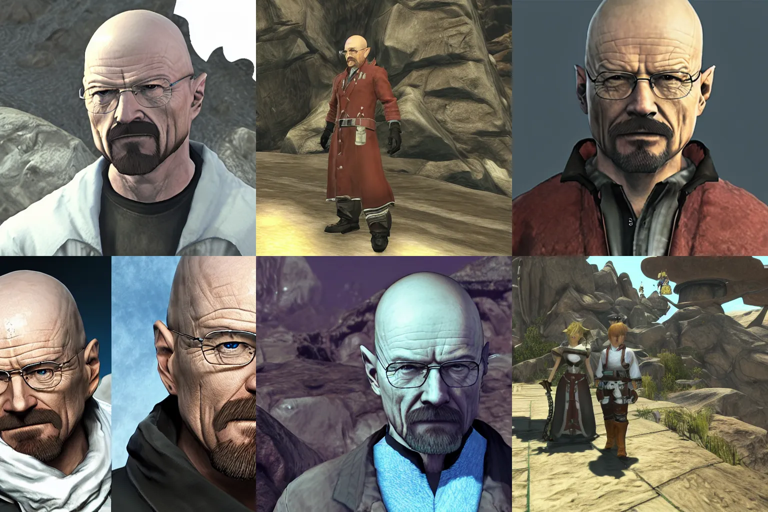Prompt: walter white in Final Fantasy XIV