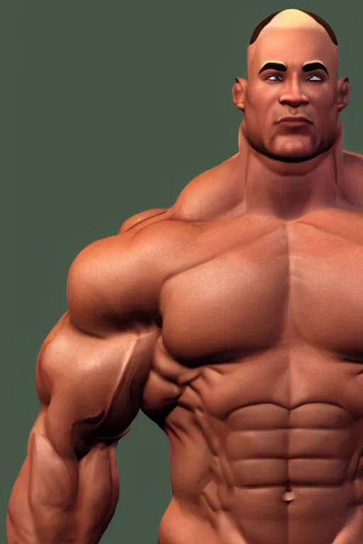 Prompt: portrait of hulking herculean bodybuilder muscular musclebound bodybuilder sam rockwell, second life avatar, the sims 4
