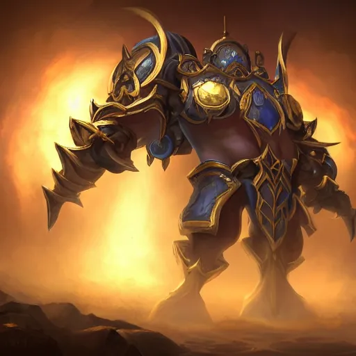 Image similar to world of warcraft lightforged paladin, artstation hall of fame gallery, editors choice, #1 digital painting of all time, most beautiful image ever created, emotionally evocative, greatest art ever made, lifetime achievement magnum opus masterpiece, the most amazing breathtaking image with the deepest message ever painted, a thing of beauty beyond imagination or words