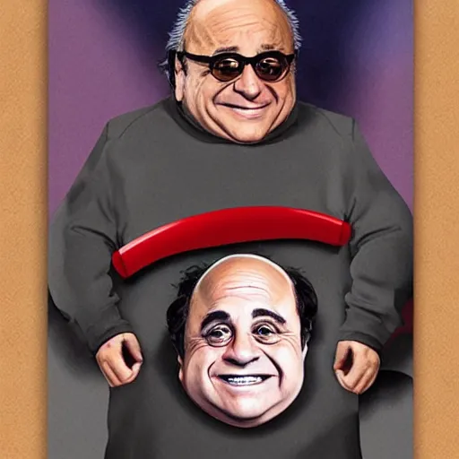 Image similar to danny devito in the style of a car