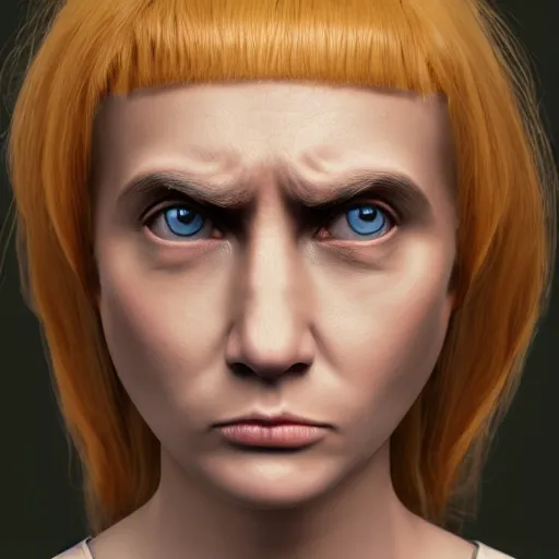 Prompt: ugly women, unreal engine, sadness, angry expression