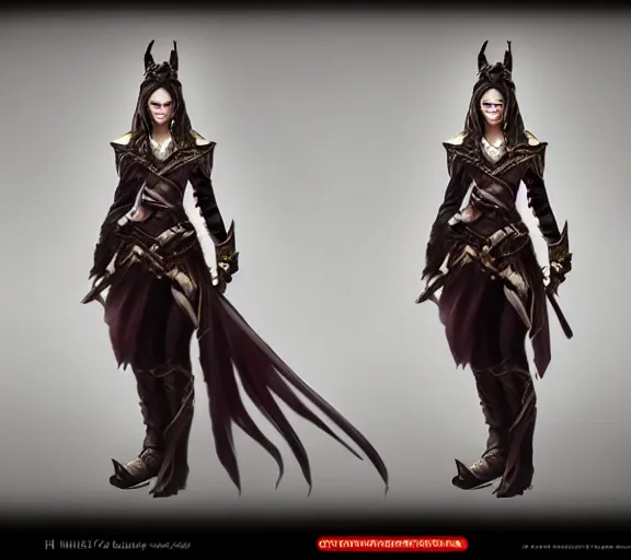 Image similar to high fantasy female character profile realistic concept art by hao zeng-H 832