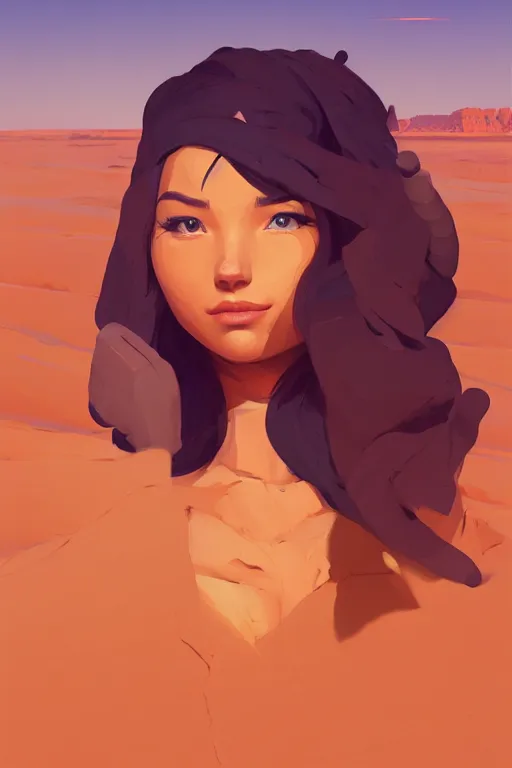 Image similar to desert soldier, smooth face, centered, solid bacgkround, median photoshop filter cutout vector behance, hd by artgerm, jesper ejsing, by rhads, makoto shinkai and lois van baarle, ilya kuvshinov, rossdraws, illustration, art by ilya kuvshinov and gustav klimt