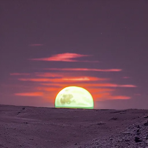 Prompt: sunset on the moon