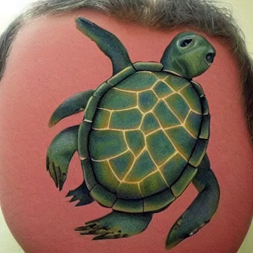 Prompt: turtle that looks like mitch mcconnell, hyper - realistic