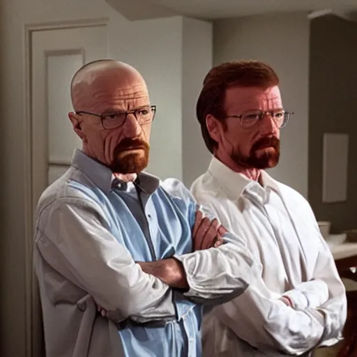 Image similar to walter white with donald trump