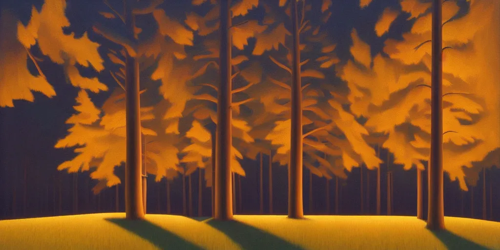 Image similar to dark forest, summer evening, kenton nelson