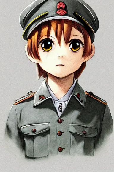 Image similar to beautiful little boy in nazi male uniform. made in abyss art style, sharps focus, cute detailed artwork, anatomically correct, ilya kuvshinov, reflection, perfect composition, wallpaper mobile, digital art, detailed anime soft face, symmetrical face, western comic, illustration, realistic, nazism, smooth, lois van baarle, soft details, illumination