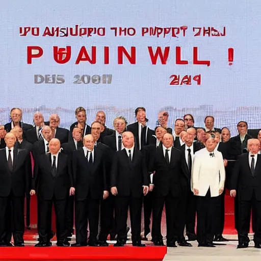 Image similar to Putin is dead and everyone is happy, award winning photo