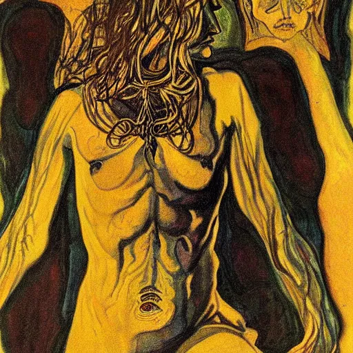 Image similar to art illustration by austin osman spare