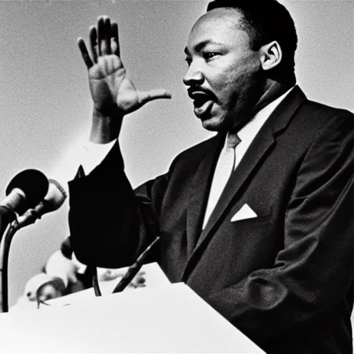 Prompt: martin luther king jr. learns a lot in heaven