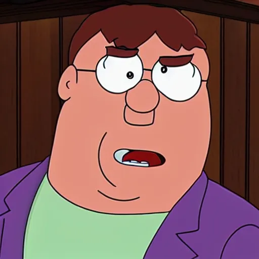 Prompt: nicolas cage as peter griffin in family guy