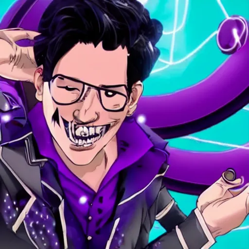 Image similar to markiplier in jojo's bizarre adventure