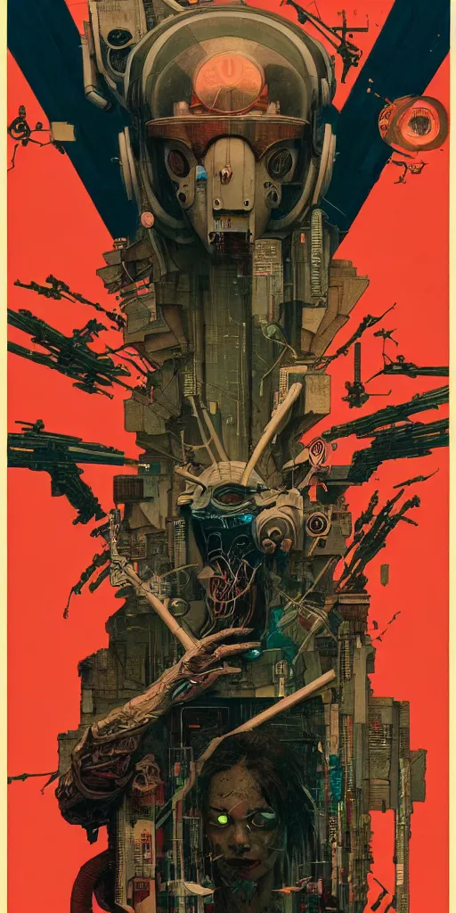 Image similar to cyberpunk propaganda poster by chiara bautista, beksinski and norman rockwell and greg rutkowski weta studio, and lucasfilm