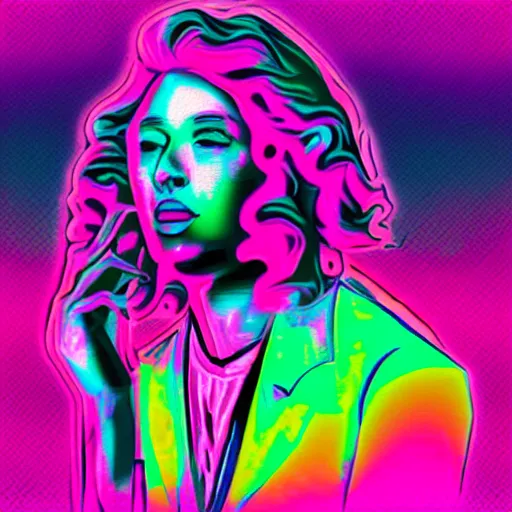 Prompt: zeze de camargo vapor wave