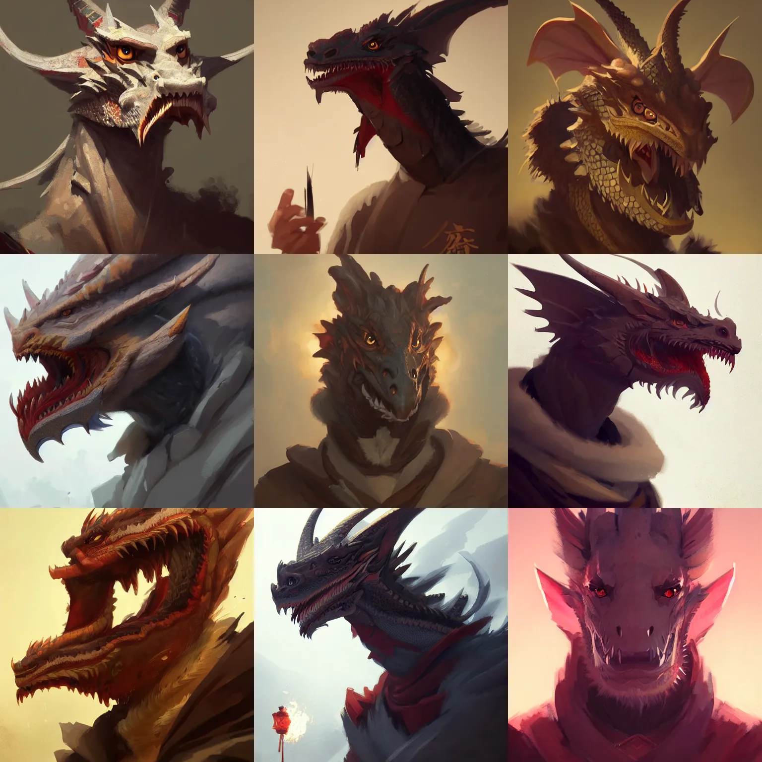 A portrait of an anthropomorphic eastern dragon by | Stable Diffusion ...