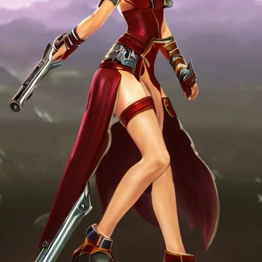 Prompt: natalie portman in xenoblade chronicles, character render, full body shot, highly detailed, in game render