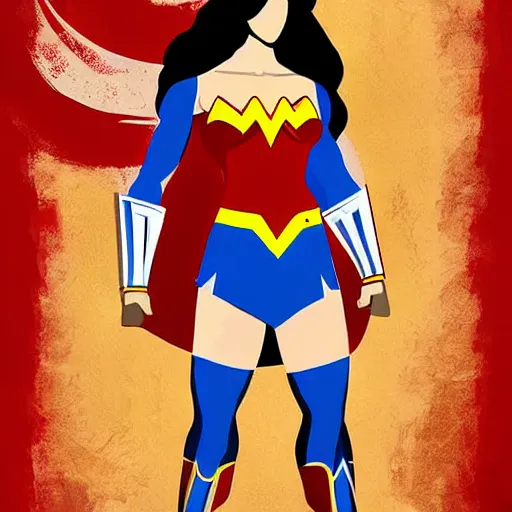 Image similar to wonderwoman paint by Guilherme Freitas