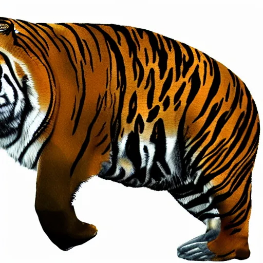 Prompt: dolphin with a tiger head,