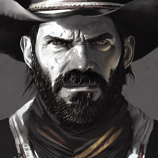 Prompt: portrait of arthrur morgan from the game red dead redemption two,digital art,ultra realistic,ultra detailed,art by greg rutkowski,detailed face