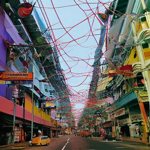 Image similar to bugis street in singapore, by moebius