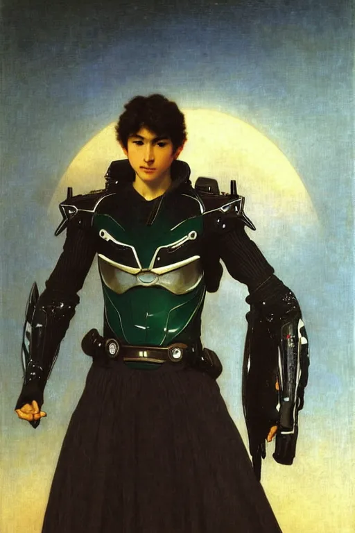 Image similar to portrait of a kamen rider rx, majestic, solemn, by bouguereau