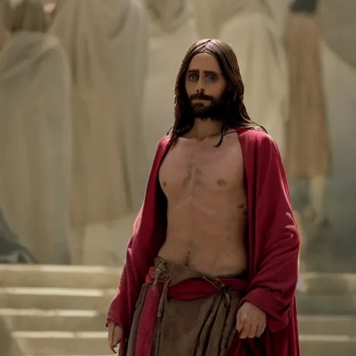 Prompt: Jared Leto in the passion of christ