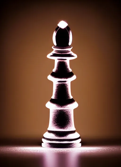 Prompt: queen chess piece photo, beautiful veil of led point lights, pearlescent skin, very detailed, highly detailed background, photorealism, sharp focus, photorealism,zen, soft diffuse autumn lights, some sunlight ray, dark room wall, canon 5D 50 mm lens