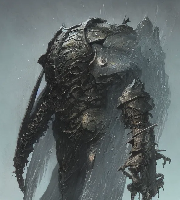 Image similar to abyss watcher concept, beksinski, age of sigma art, frank franzetta, ruan jia, dark soul armor concept, trending on artstation, wayne barlowe, adrian smith fantasy art, elden ring art, the hobbit art, lord of the ring art, infinity blade armor