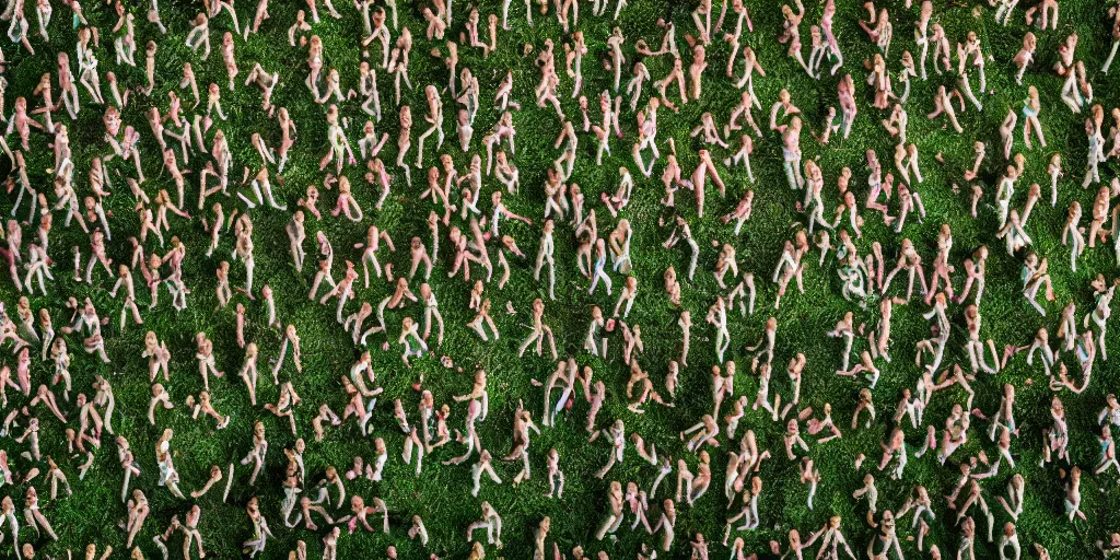 Image similar to a forest made of beautiful female human bodies